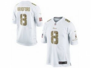 Nike St. Louis Rams #8 Sam Bradford White Jerseys[game USA]