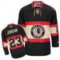 Mens Chicago Blackhawks #23 Michael Jordan Black New Third Jersey