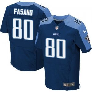 Nike Tennessee Titans #80 Anthony Fasano Navy Blue Jerseys(Elite)