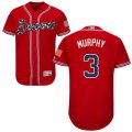 2016 Men Atlanta Braves #3Dale Murphy Majestic Red Flexbase Authentic Collection Player Jersey