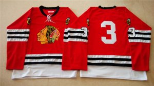 NHL Mitchell And Ness 1960-61 Chicago Blackhawks #3 Noname red Throwback jerseys