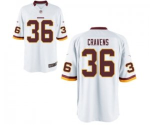 Men\'s Nike Washington Redskins #36 Sua Cravens Game White NFL Jersey