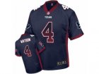 Mens Nike Houston Texans #4 Deshaun Watson Elite Navy Blue Drift Fashion NFL Jersey