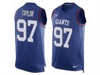 Mens Nike New York Giants #97 Devin Taylor Limited Royal Blue Player Name & Number Tank Top NFL Jersey