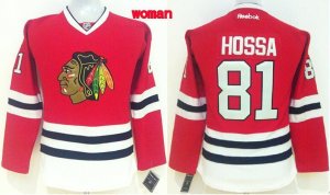 NHL Women chicago blackhawks #81 Marian Hossa red jerseys