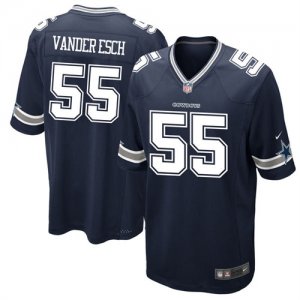 Nike Cowboys #55 Leighton Vander Esch Navy 2018 NFL Draft Pick Elite Jersey