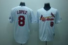 mlb st.louis cardinals #8 lopez white[2009 all star game patch]