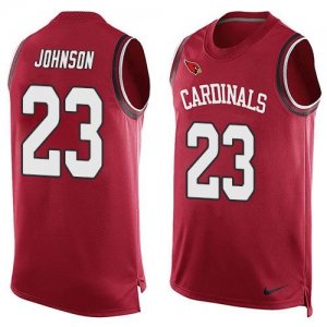 Nike Arizona Cardinals #23 Chris Johnson Red Team Color Men\'s Stitched NFL Limited Tank Top Jersey