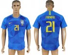 Brazil 21 FIRMINO Away 2018 FIFA World Cup Thailand Soccer Jers