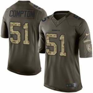 Mens Nike Washington Redskins #51 Will Compton Limited Green Salute to Service NFL Jersey