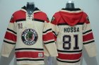 Chicago Blackhawks #81 Marian Hossa Gream Sawyer Hooded Sweatshirt Stitched NHL Jersey