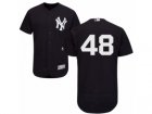 Mens Majestic New York Yankees #48 Chris Carter Navy Blue Flexbase Authentic Collection MLB Jersey