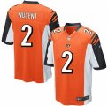 Men's Nike Cincinnati Bengals #2 Mike Nugent Game Orange Alternate NFL Jersey