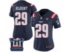 Womens Nike New England Patriots #29 LeGarrette Blount Limited Navy Blue Rush Super Bowl LI Champions NFL Jersey