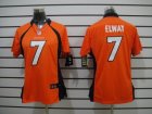 Nike Women NFL Denver Broncos #7 John Elway Orange Jerseys