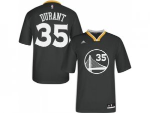 Youth Adidas Golden State Warriors #35 Kevin Durant Swingman Black Alternate NBA Jersey