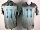 Nike Seattle Seahawks #11 Percy Harvin Grey Jerseys(Shadow Elite)