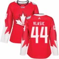 Women's Adidas Team Canada #44 Marc-Edouard Vlasic Authentic Red Away 2016 World Cup Hockey Jersey