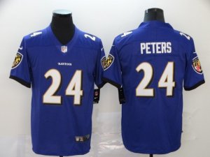 Nike Ravens #24 Marcus Peters Purple Vapor Untouchable Limited Jersey