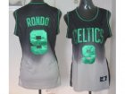 women nba boston celtics #9 rondo black-grey