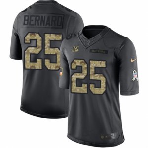 Mens Nike Cincinnati Bengals #25 Giovani Bernard Limited Black 2016 Salute to Service NFL Jersey