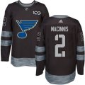 St. Louis Blues #2 Al MacInnis Black 1917-2017 100th Anniversary Stitched NHL Jersey
