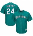 Majestic Seattle Mariners #24 Ken Griffey Authentic Teal Green Alternate Cool Base MLB Jersey