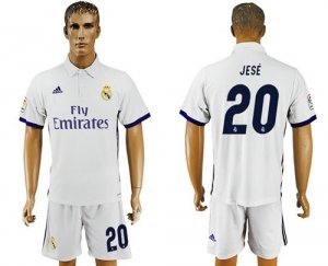 Real Madrid #20 Jese White Home Soccer Club Jersey