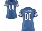 Women's Nike Detroit Lions Customized Game Team blue Jerseys