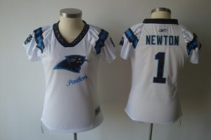 2011 Women\'s Field Flirt Fashion nfl carolina panthers #1 newton white