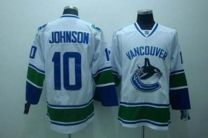 nhl vancouver canucks #10 johnson white