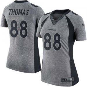 Women Nike Broncos #88 Demaryius Thomas Gray Stitched NFL Gridiron Gray Jersey