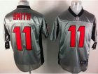 Nike NFL San Francisco 49ers #11 Alex Smith Grey Shadow Jerseys