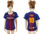 2017-18 Barcelona 10 MESSI Home Women Soccer Jersey