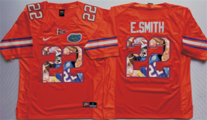 Florida Gators 22 Emmitt Smith Orange Portrait Number College Jersey