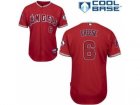 mlb jerseys los angeles angels #6 freese red