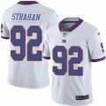 Mens Nike New York Giants #92 Michael Strahan Elite White Rush NFL Jersey