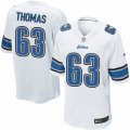 Mens Nike Detroit Lions #63 Brandon Thomas Game White NFL Jersey