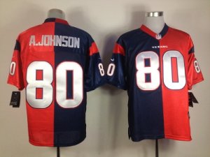 Nike NFL Houston Texans #80 Andre Johnson Blue-Red Jerseys(Split Elite)