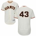 Mens Majestic San Francisco Giants #43 Ricky Romero Cream Flexbase Authentic Collection MLB Jersey