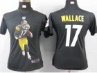 Nike Women NFL pittsburgh steelers #17 wallace black[portrait fashion]jerseys