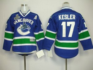 youth nhl vancouver canucks #17 kesler blue[2011 stanley cup]