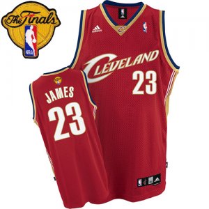 Men\'s Adidas Cleveland Cavaliers #23 LeBron James Swingman Wine Red 2016 The Finals Patch NBA Jersey