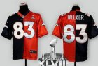 Nike Denver Broncos #83 Wes Welker Orange-Navy Blue Super Bowl XLVIII NFL Elite Split Jersey