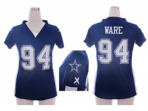 Nike women nfl Dallas Cowboys #94 DeMarcus Ware blue jerseys[draft him ii top]