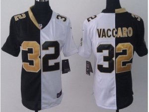 Nike Women New Orleans Saints #32 Kenny Vaccaro Black-White jerseys(Split)