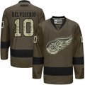 Detroit Red Wings #10 Alex Delvecchio Green Salute to Service Stitched NHL Jersey