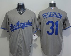 Los Angeles Dodgers #31 Joc Pederson Grey New Cool Base Stitched Baseball Jersey