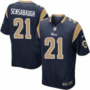 Mens Nike Los Angeles Rams #21 Coty Sensabaugh Game Navy Blue Team Color NFL Jersey