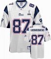 New England Patriots #87 Rob Gronkowski 2012 Super Bowl XLVI white